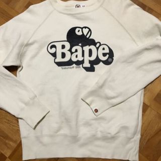 アベイシングエイプ(A BATHING APE)のA BATHING APE      白マイロスウェット(トレーナー/スウェット)