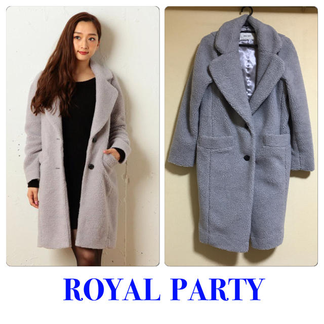 ROYAL PARTY(ロイヤルパーティー)のロイパ♡ボアチェスターコート レディースのジャケット/アウター(チェスターコート)の商品写真