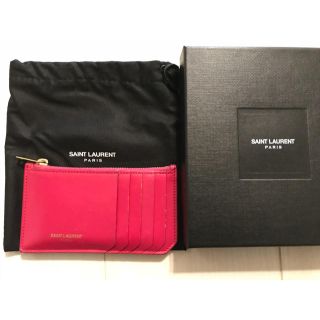 サンローラン(Saint Laurent)のサンローラン型押しカードケース☆ピンク揃いの財布もあり☆CHANEL(財布)