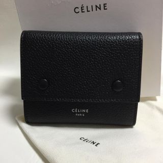 セリーヌ(celine)のセリーヌドラムドカーフスキン折りたたみ財布 新品未使用✨(財布)