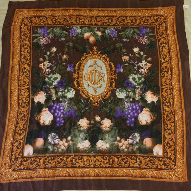 いただき≓ スカーフ(シルク)brown様専用 スカーフ