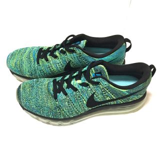 ナイキ(NIKE)のナイキ フライニット マックス グリーン 27.5  NIKE 美品(スニーカー)