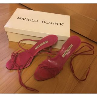 マノロブラニク(MANOLO BLAHNIK)の【お値下げ】MANOLO BLAHNIK サンダル ミュール 37.5 24cm(サンダル)