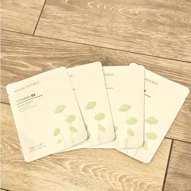 NATURE REPUBLIC(ネイチャーリパブリック)の【非売品】【新品未使用】NATURE REPUBLIC マスクシート4枚❤️ コスメ/美容のスキンケア/基礎化粧品(パック/フェイスマスク)の商品写真