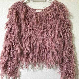 スナイデル(SNIDEL)の♡snidel♡フリンジニット♡スナイデル♡完売商品♡pink(ニット/セーター)