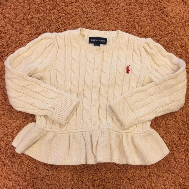 Ralph Lauren(ラルフローレン)の【新品】ラルフローレン  ニット  90 キッズ/ベビー/マタニティのキッズ服女の子用(90cm~)(カーディガン)の商品写真