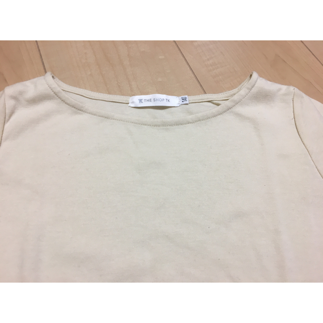 THE SHOP TK(ザショップティーケー)のTHE SHOP TK 七分袖フリルＴシャツ 140 ベージュ&ピンクおまとめ割 キッズ/ベビー/マタニティのキッズ服女の子用(90cm~)(Tシャツ/カットソー)の商品写真