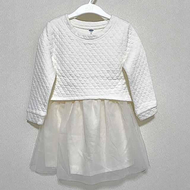 Old Navy(オールドネイビー)の美品 OLD NAVY チュールスカート付き ワンピース キッズ/ベビー/マタニティのキッズ服女の子用(90cm~)(ワンピース)の商品写真