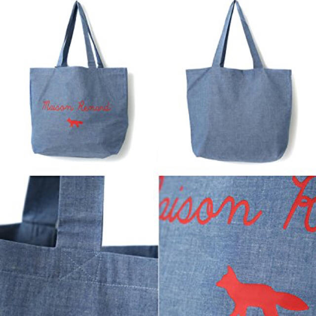 MAISON KITSUNE'(メゾンキツネ)の新品 レア メゾンキツネ デニム トートバッグ 希少 ☆☆ レディースのバッグ(トートバッグ)の商品写真