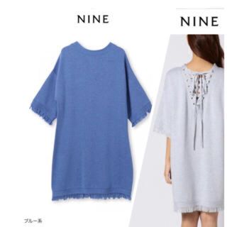 ナイン(NINE)の1回のみ♡NINE  レースアップ ニットワンピ(ひざ丈ワンピース)