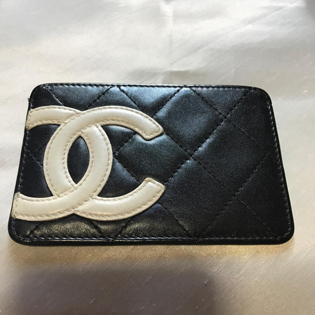 CHANEL カードケース 名刺入れ カンボンライン ココマーク ブラック