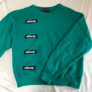 ステューシー(STUSSY)のSTUSSY Woman トレーナー グリーン(トレーナー/スウェット)