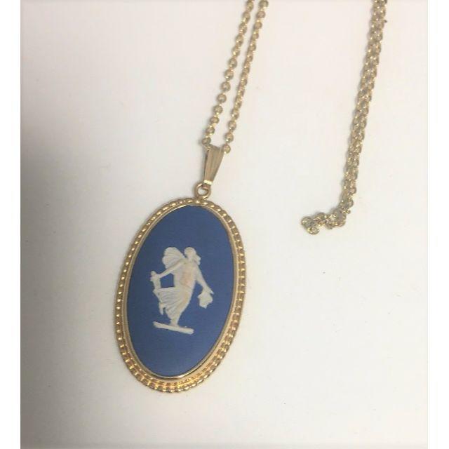 WEDGWOOD(ウェッジウッド)の【美品】 ウェッジウッド ネックレス 青 楕円 レディースのアクセサリー(ネックレス)の商品写真