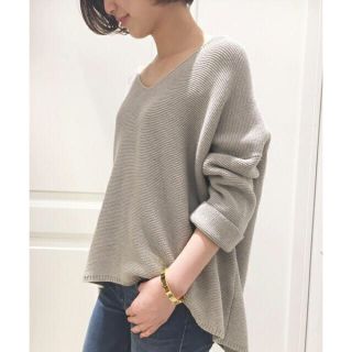 ドゥーズィエムクラス(DEUXIEME CLASSE)の【美品】着用3回 Deuxieme Classe ガーターアミ Vプルオーバー(ニット/セーター)