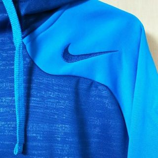 ナイキ(NIKE)のナイキ XXL パーカー フーディー ネイビー×ターコイズ 新品未使用タグ付き (パーカー)