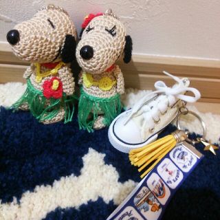 スヌーピー(SNOOPY)のmai様専用☆ALOHA SNOOPY CONVERSEスニーカーキーホル(キーホルダー)