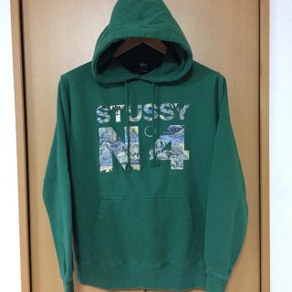 ステューシー(STUSSY)のSTUSSY プルオーバー パーカー グリーン(パーカー)