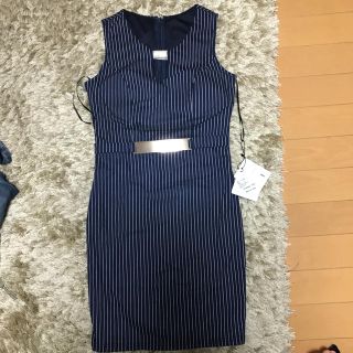 デイジーストア(dazzy store)のストライプミニドレス♡タグ付きSサイズ(ミニドレス)