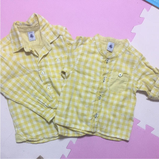 PETIT BATEAU(プチバトー)のPetit Bateau シャツ２枚セット！ キッズ/ベビー/マタニティのベビー服(~85cm)(シャツ/カットソー)の商品写真