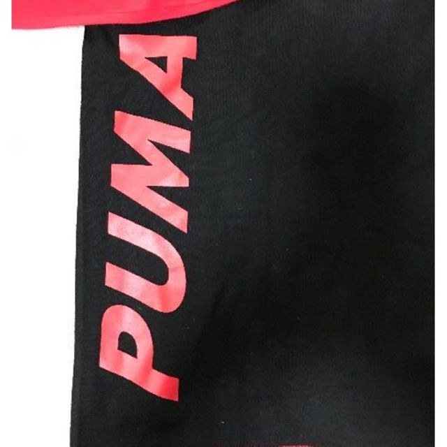 PUMA(プーマ)のPUMA長袖Tシャツ  黒×赤ロゴ  160サイズ キッズ/ベビー/マタニティのキッズ服男の子用(90cm~)(その他)の商品写真