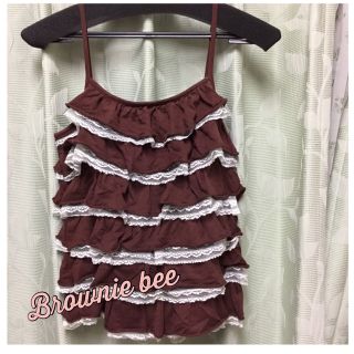 ブラウニービー(Brownie bee)の【お値下】【良い状態です】Brownie bee ガーリー キャミソール(キャミソール)