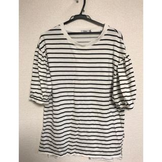 ベルシュカ(Bershka)のバルーンスリーブ ボーダートップス(Tシャツ(半袖/袖なし))