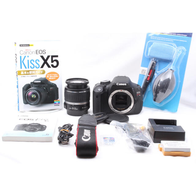 得価国産 Canon Kiss X5の通販 by YasuK- CameraShop｜キヤノンならラクマ - ⭐️フルHD動画＆自撮り✨ガイド本付き⭐️CANON キャノン 定番お得