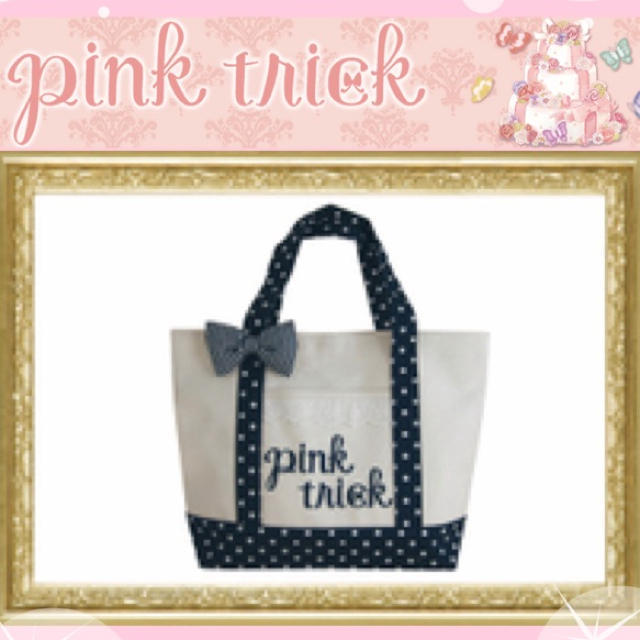 pink trick(ピンクトリック)のpinktrick♡リボントート♡値下げ レディースのバッグ(トートバッグ)の商品写真