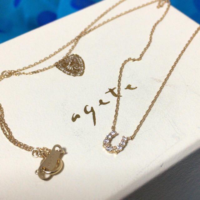 agete馬蹄モチーフk18ネックレス♡