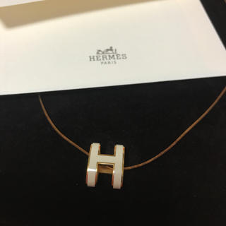 エルメス(Hermes)のエルメス Hermes Pop H ホワイト×ゴールド(ネックレス)