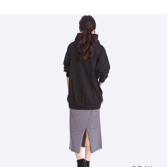 UNIQLO(ユニクロ)のメリノブレントリブニットスカート グレー レディースのスカート(ロングスカート)の商品写真