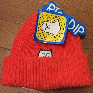 シュプリーム(Supreme)のripndip  beenie  リップンディップ  ビーニー  オレンジ(ニット帽/ビーニー)