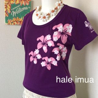 ♡ご成約品♡プルメリア＊フラダンス＊Tシャツ＊花柄＊紫＊ハワイ語(Tシャツ(半袖/袖なし))