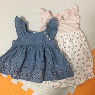 ギャップ(GAP)の50センチサイズ baby GAP 2着セット(着用歴あり)(肌着/下着)