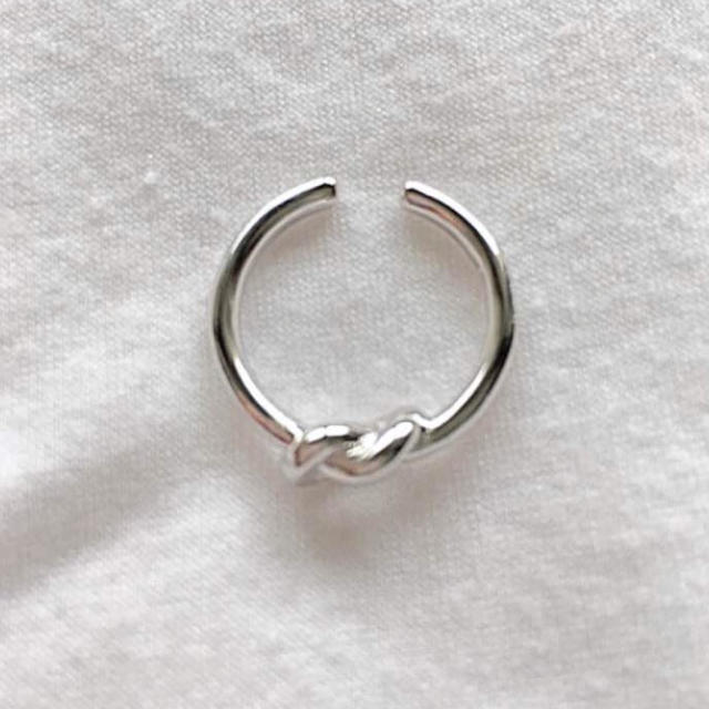 指輪 カジュアル リング フリーサイズ インフィニティー ノット シルバー 人気 レディースのアクセサリー(リング(指輪))の商品写真