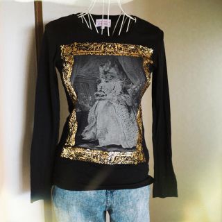 ヴィヴィアンウエストウッド(Vivienne Westwood)のVivienneWestwood ブライドキャット オーブ額縁カットソー 猫(カットソー(長袖/七分))