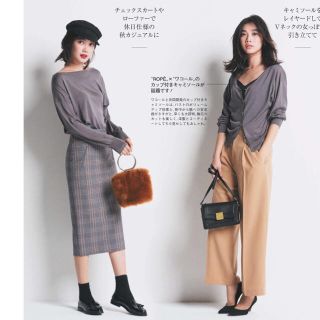 ロペ(ROPE’)の【Oggi10月号掲載】完売品 プリマチェックハイウエストロングタイトスカート(ひざ丈スカート)