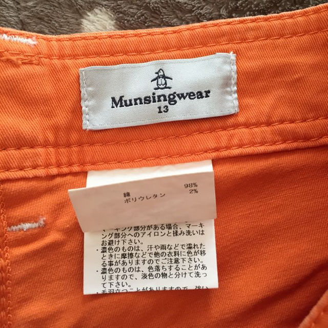 Munsingwear(マンシングウェア)のAiji様専用 Munsingwear ショートパンツ/オレンジ/13サイズ レディースのパンツ(ショートパンツ)の商品写真