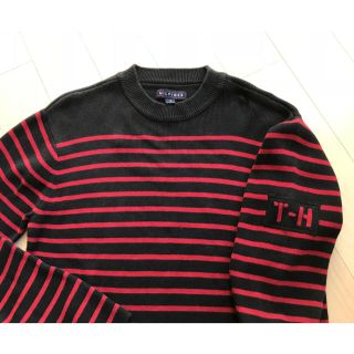 トミーヒルフィガー(TOMMY HILFIGER)の美品★ トミーヒルフィガー コットン セーター トレーナー ニット メンズ S(ニット/セーター)