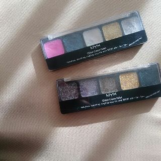 エヌワイエックス(NYX)のバラ可☆2つセット☆NYXグリッタークリームパレット(アイシャドウ)