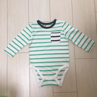 ベビーギャップ(babyGAP)の【baby GAP】80cm ボディスーツ ボーダー 男の子 ロンパース(ロンパース)