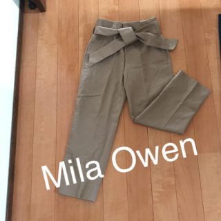 ミラオーウェン(Mila Owen)のミラオーウェンリボン付きパンツ(クロップドパンツ)