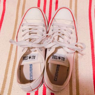 コンバース(CONVERSE)のコンバース  ホワイト ローカット24(スニーカー)