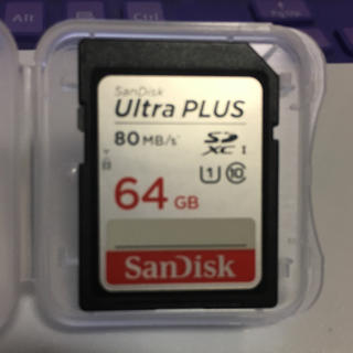 サンディスク(SanDisk)のSanDisk Ultra PLUS 64GB SDカード(PC周辺機器)