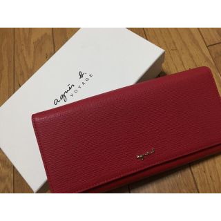 アニエスベー(agnes b.)のagnes.b 長財布 レッド(財布)