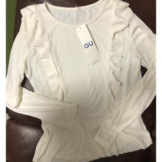 ジーユー(GU)の新品♡GU♡カットソー♡フリル♡ロンT(Tシャツ(長袖/七分))