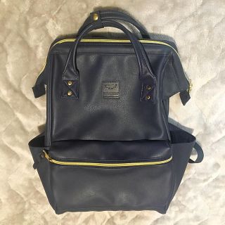 アネロ(anello)のanello リュック レザー ネイビー(リュック/バックパック)