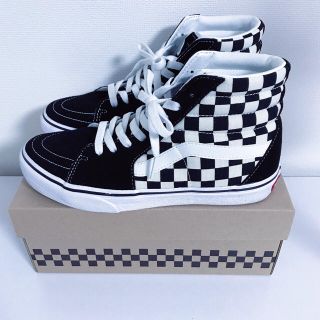 ヴァンズ(VANS)の超美品 24.5 チェッカー VANS SK8-HI CHECKERBORD (スニーカー)