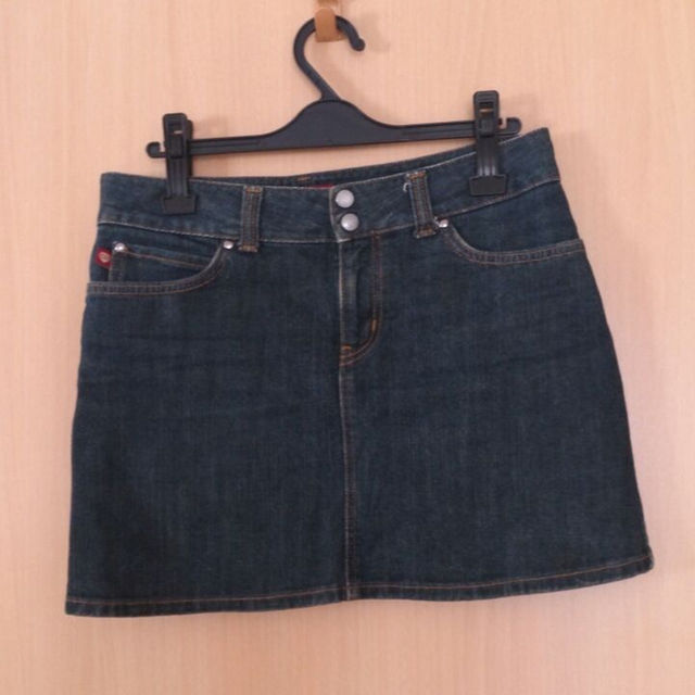 Mac-House(マックハウス)のブラックデニム☆ミニスカート レディースのスカート(ミニスカート)の商品写真