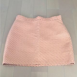 ザラ(ZARA)のZARA ドット ミニスカート オレンジ(ミニスカート)